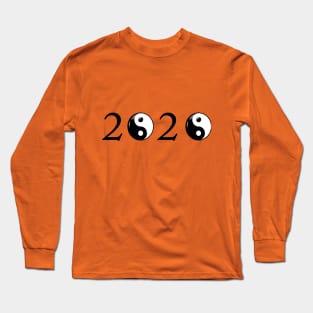 Happy New Year 2020 YingYang Design Long Sleeve T-Shirt